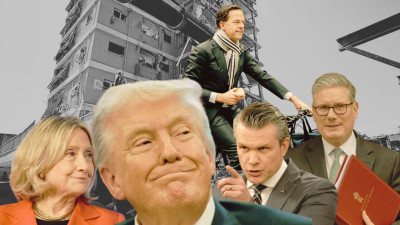 Hillary Clinton, Donald Trump, Mark Rutte, Pete Heseth e Keir Starmer