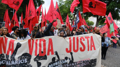 Vida Justa em manifestação 