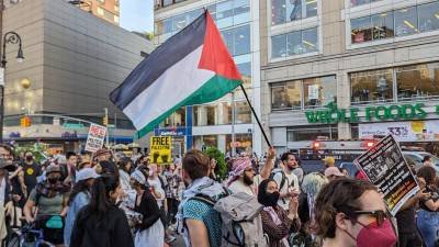 Manifestação de solidariedade com a Palestina em Nova Iorque, 2024