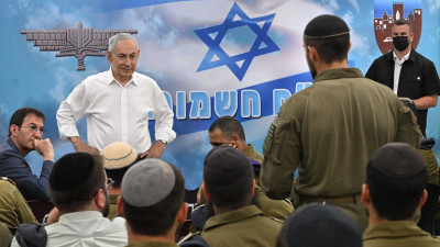 Netanyahu em visita aos militares da Divisão dos Hasmoneus