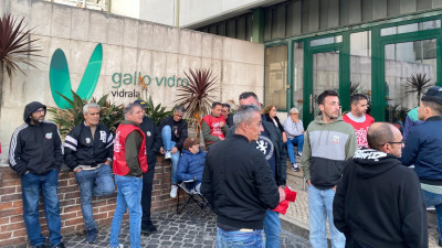 Piquete de greve na Vidrala, Marinha Grande