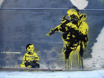 Mural sobre a causa palestiniana. Foto de noaz./Flickr.