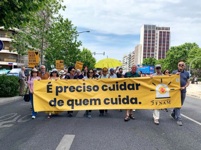 Médicos da FNAM em protesto. Foto da FNAM/Facebook.