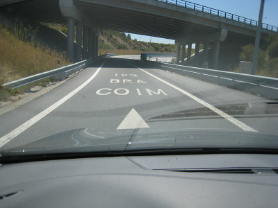 Saída da A25 (sentido este-oeste) para o IP3, Viseu, Portugal. Foto de Hugo Cadavez/Flickr.