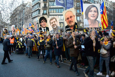 Manifestação na Catalunha