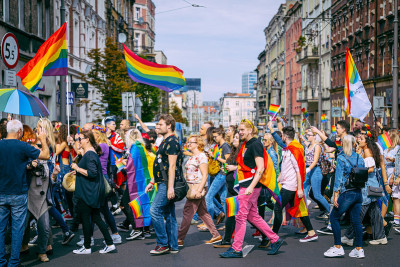 Marcha pela Igualdade em 2019 na cidade polaca de Katowice.