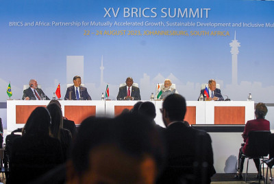 Cimeira de Joanesburgo. Foto de 15th BRICS SUMMIT/Flickr.