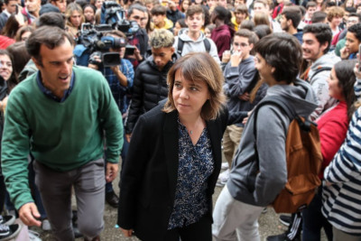 Catarina Martins visita Escola Secundária José Afonso.