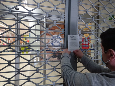 Minipreço fechado em dia de greve. 31 de dezembro de 2020.