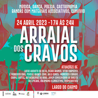 Cartaz do Arraial dos Cravos.