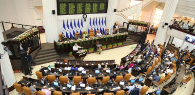 A Assembleia Nacional da Nicarágua aprovou a lei sobre a “regulamentação dos agentes estrangeiros” com os votos da bancada maioritária da FSLN – Foto de https://www.asamblea.gob.ni/