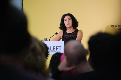 Manon Aubry no Fórum Socialismo 2023.