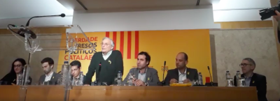 Os participantes defenderam o direito à autodeterminação do povo catalão.