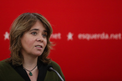 Catarina Martins na conferència de imprensa, 30 de janeiro de 2021 - Foto de Tiago Petinga/Lusa