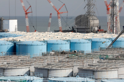 Central nuclear de Fukushima, 22 de janeiro de 2020 – Governo japonês decidiu lançar no mar mais de um milhão de toneladas de água contaminada – Foto Kimimasa Mayama / Epa /Lusa