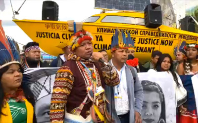 Ativistas indígenas à porta da COP25