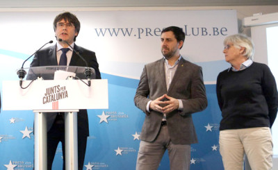 Carles Puigdemont, Toni Comín e Clara Ponsati 