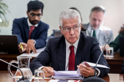 António Saraiva, presidente da CIP, numa reunião da concertação social em 2017.