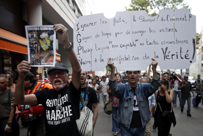 Manifestação em homenagem a Steve Maia Caniço, Nantes, 3 de Agosto de 2019. Foto: Yoan Valat/EPA/Lusa.