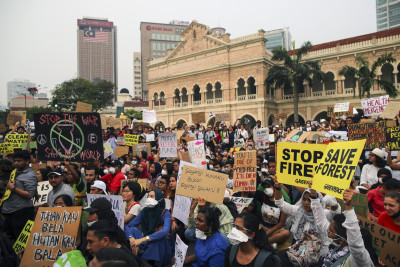 Manifestação pelo clima na Malásia. Setembro de 2019.