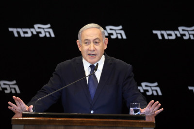 Netanyahu justifica o pedido de imunidade parlamentar face aos julgamentos sobre corrupção. Janeiro de 2020.