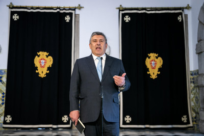 Paulo Fernandes, da Altri/Cofina em audiência com o Presidente da República. 20 de abril de 2020. Foto de José Sena Goulão/Lusa.