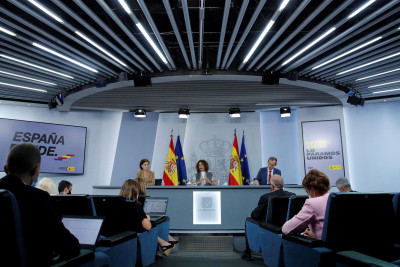 Conferência de imprensa após reunião do Conselho de Ministros espanhol