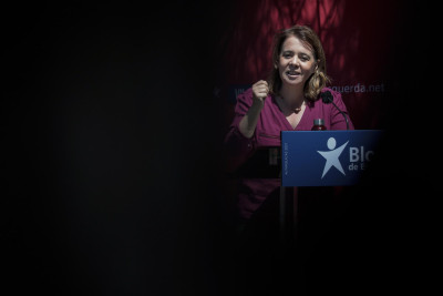 Catarina Martins na apresentação da candidatura autárquica de Vila do Conde. Foto de MANUEL FERNANDO ARAUJO/LUSA.