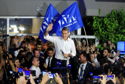 Kyriakos Mitsotakis, líder da Nova Democracia.