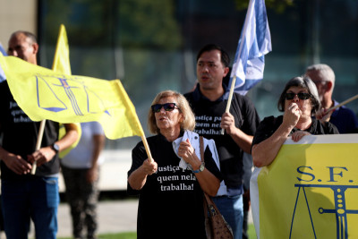 Concentração de funcionários judiciais em Lisboa