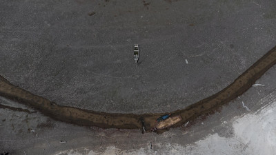 Seca na região amazónica. Foto de Raphael Alves/EPA/Lusa.