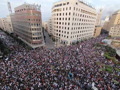 Manifestação no Líbano. Outubro de 2019.