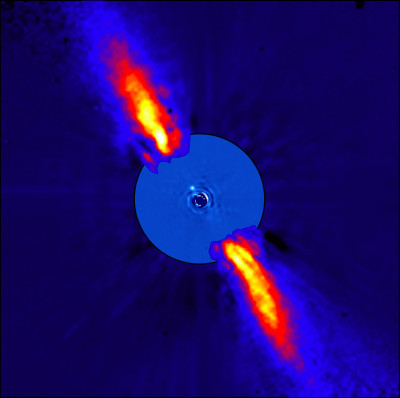 O planeta Beta Pictoris B visto a luz infravermelha. Imagem: ESO/A.-M. Lagrange et al.