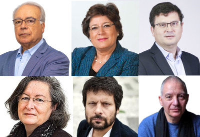 Carvalho da Silva, Ana Gomes, Paulo Pedroso, José Neves, João Ramos de Almeida e Maria de Lurdes Rodrigues