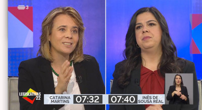 Catarina Martins e Inês Sousa Real no debate