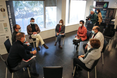 Catarina Martins em reunião com a Associação Protetora dos Diabéticos de Portugal, 7 de janeiro de 2022. Foto de MANUEL DE ALMEIDA/LUSA.