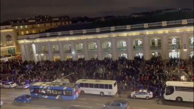 Imagem de um dos vídeos das manifestações publicados no Twitter.