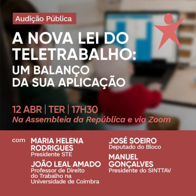 Audição Pública - A nova lei do Teletrabalho: um balanço da sua aplicação