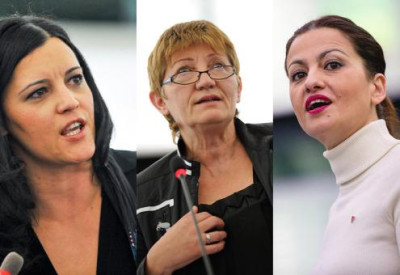 Marisa Matias, Cornelia Ernst e Sira Rego. Fotos The Left/Flickr