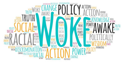 Nuvem de conceitos com a palavra woke no centro. Foto de EpicTop10.com/Flickr.