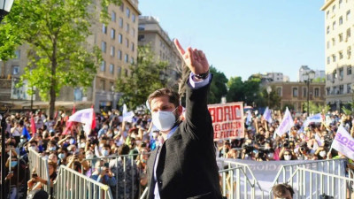 Gabriel Boric. Foto de @esmaelmorais/Twitter.