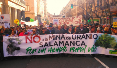 Manifestação deste sábado, em Salamanca, juntou cerca de 3 mil pessoas, do Estado espanhol e também de Portugal.Foto de Romão Ramos.