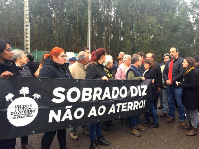 Protesto contra o aterro de Sobrado, em Valongo.