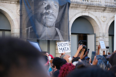 Manifestação em Lisboa em memória de Bruno Candé.