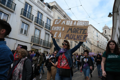 Manifestação da greve feminista de 8 de março de 2020.
