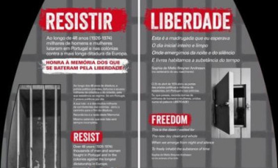 Parte do Memorial aos Presos e Perseguidos políticos, que será inaugurado na estação Baixa-Chiado em Lisboa