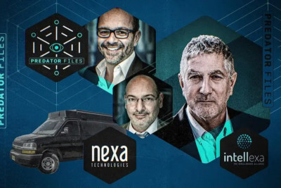 Da esquerda para a direita, os diretores e accionistas da Nexa, os franceses Stéphane Salies (em cima) e Olivier Bohbot, e o israelita Tal Dilian, fundador e diretor executivo da Intellexa