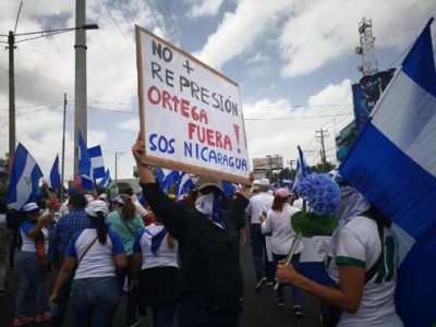 "Não mais repressão", manifestação na Nicarágua - Foto Envio digital  - arquivo