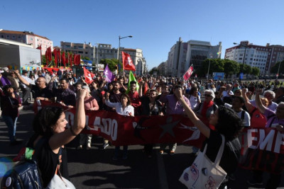 Manifestação do 1º de Maio de 2019. Foto de Paula Nunes.