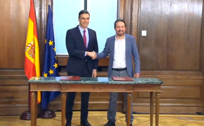 Pedro Sánchez e Pablo Iglesias